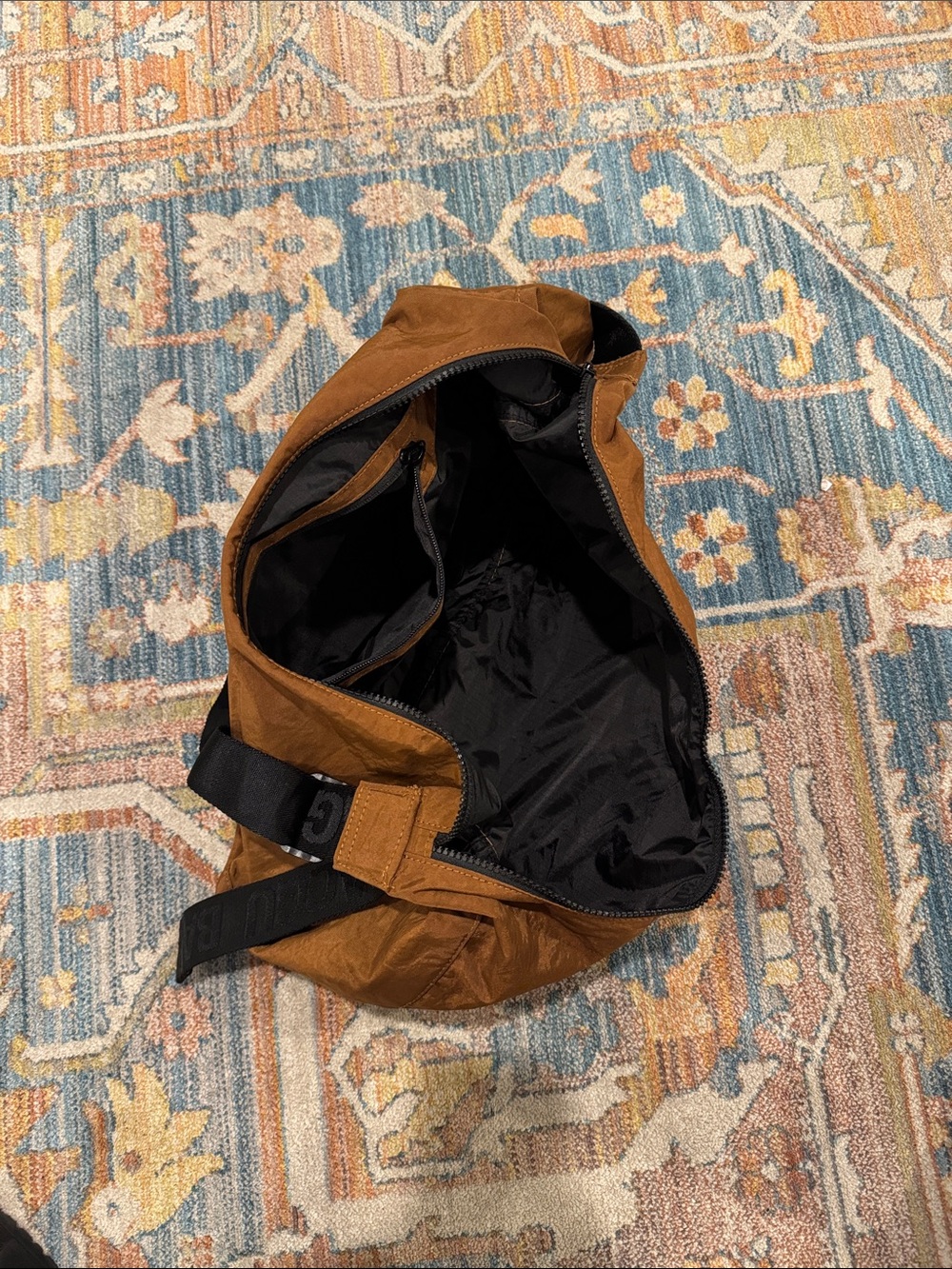 Baggu Large Nylon Crescent Bag - Brown - Picture 4 of 5